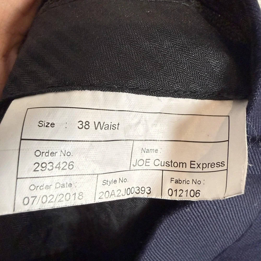Joseph Abboud Dress Pants Mens 38 Blue JOE Custom Express Wool Formal